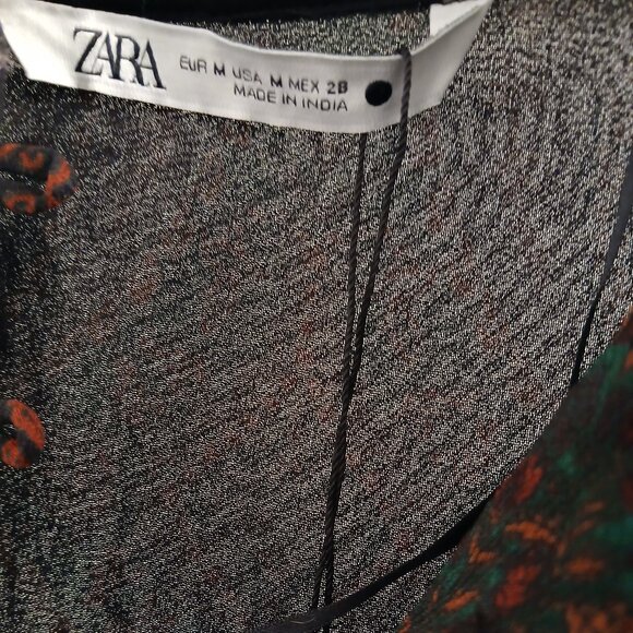 Zara Embroidered Sepia Dress - Picture 3 of 9